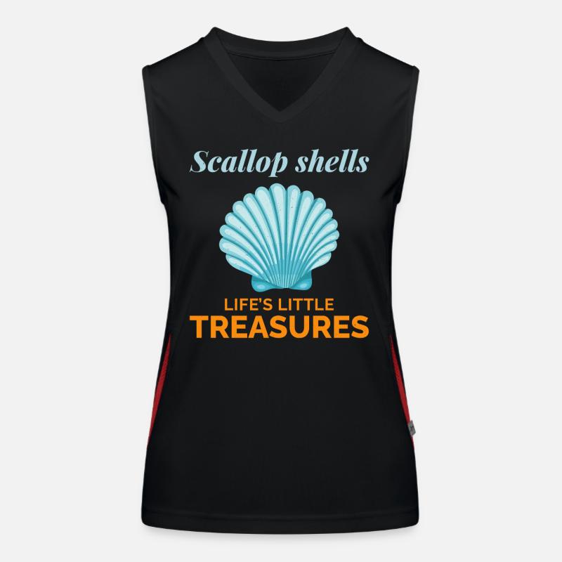 Pétoncles Coquillages Collector Beachcomber Crustacés Débardeur respirant contrasté Femme