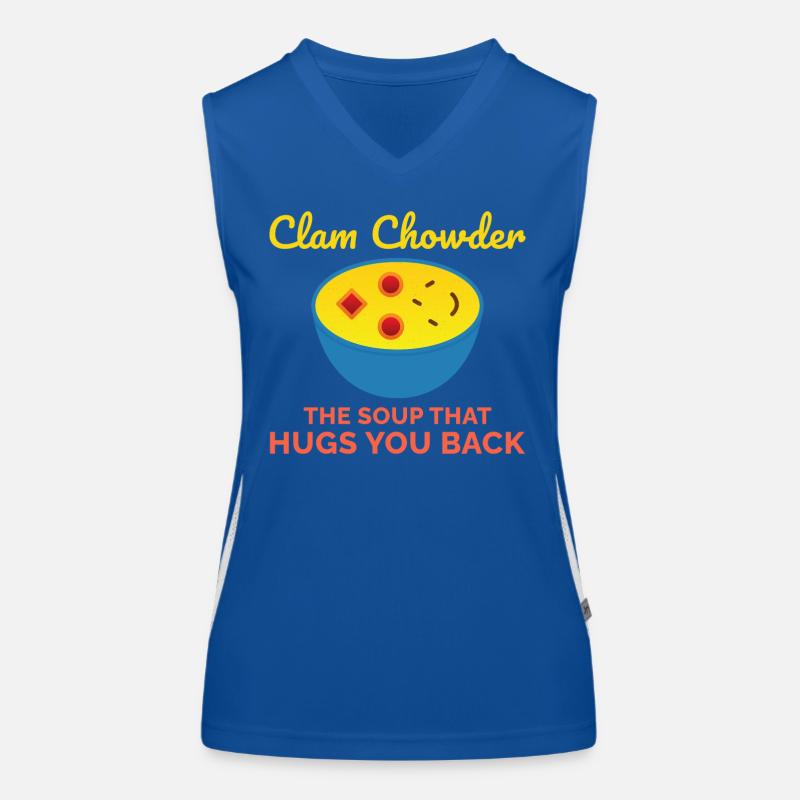 Clam Chowder Shellfish Hilarious Seafood Soup Women's Functional Contrast Tank Top