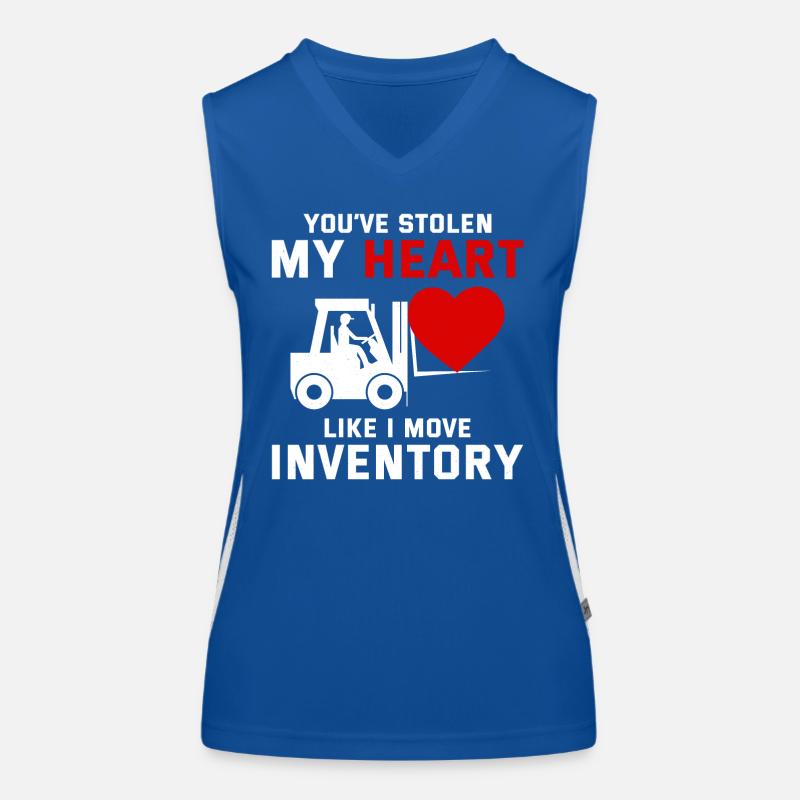 Forklift Operator Driver Valentine’s Day Funny Women's Functional Contrast Tank Top