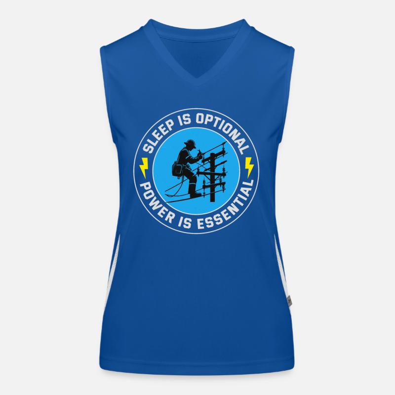 Lineman Power Essential Sleep Optionale Widmung Funktionelles Kontrast-Tank Top für Frauen