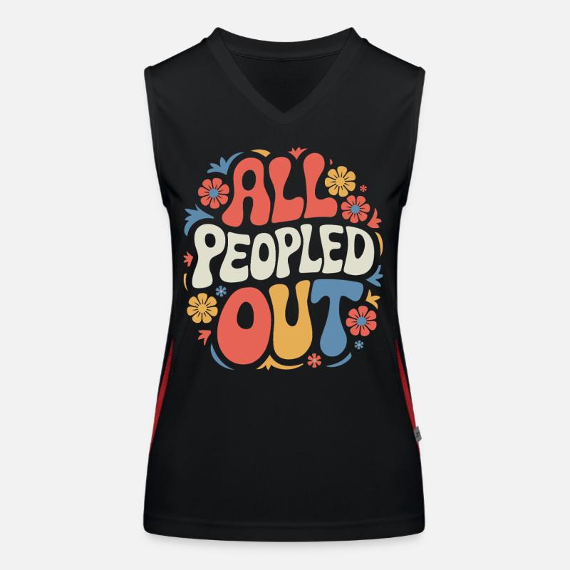 Introvert, antisocial, introvert Women's Functional Contrast Tank Top