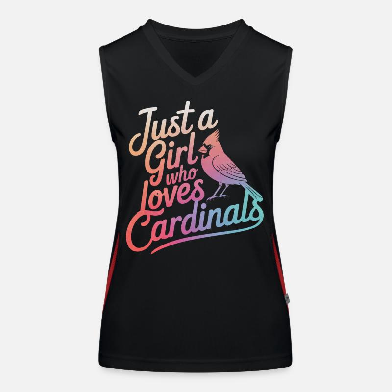 Kardinal Rotkardinal Vogel Roter Kardinal Funktionelles Kontrast-Tank Top für Frauen