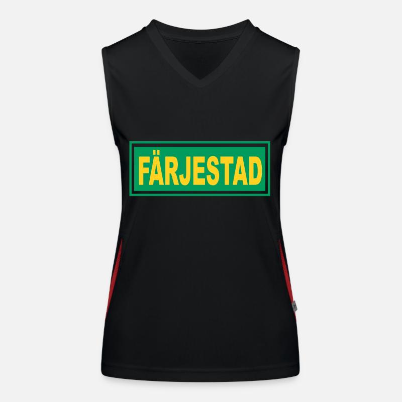 Färjestad Green Débardeur respirant contrasté Femme
