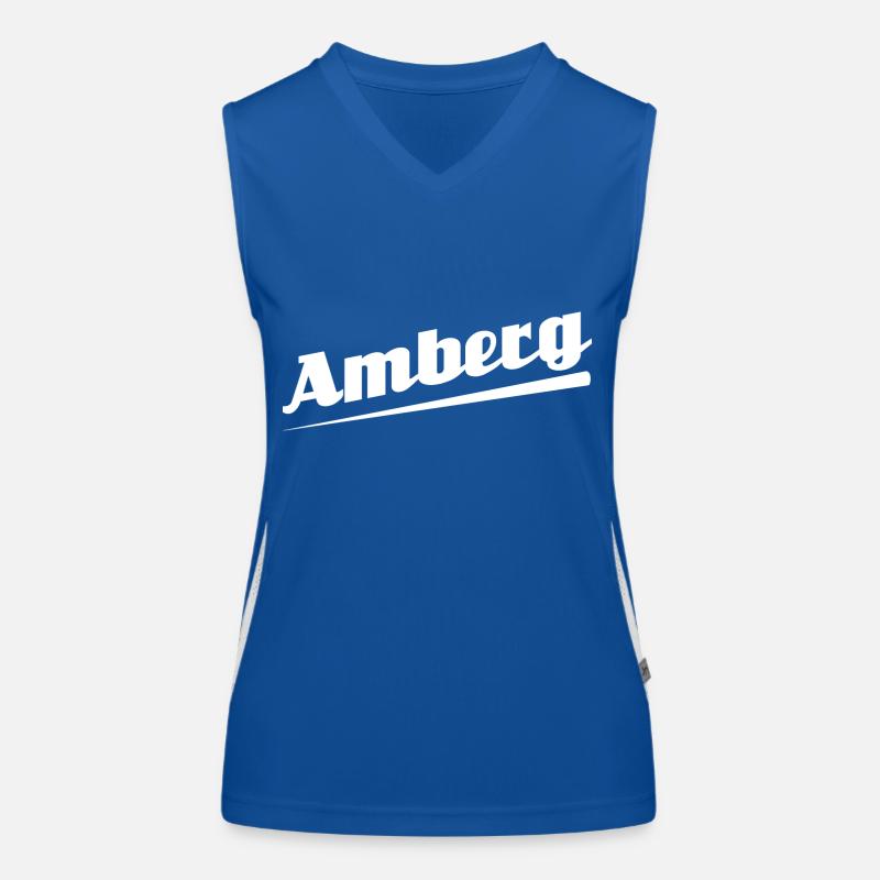 Amberg - Textdesign mit Stadtnamen Funktionelles Kontrast-Tank Top für Frauen