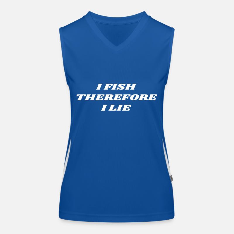 I fish therefore i lie Funktionelles Kontrast-Tank Top für Frauen