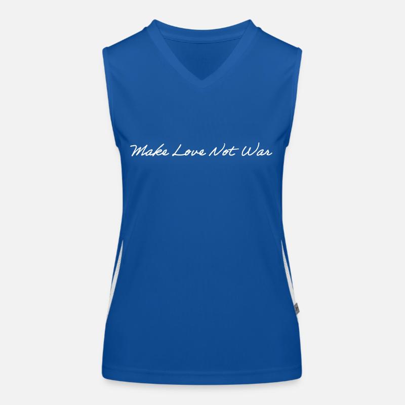 Make Love Not War Funktionelles Kontrast-Tank Top für Frauen
