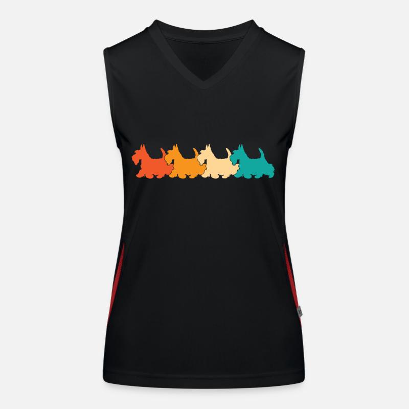 Scottish Terrier Scottie Dog Women's Functional Contrast Tank Top