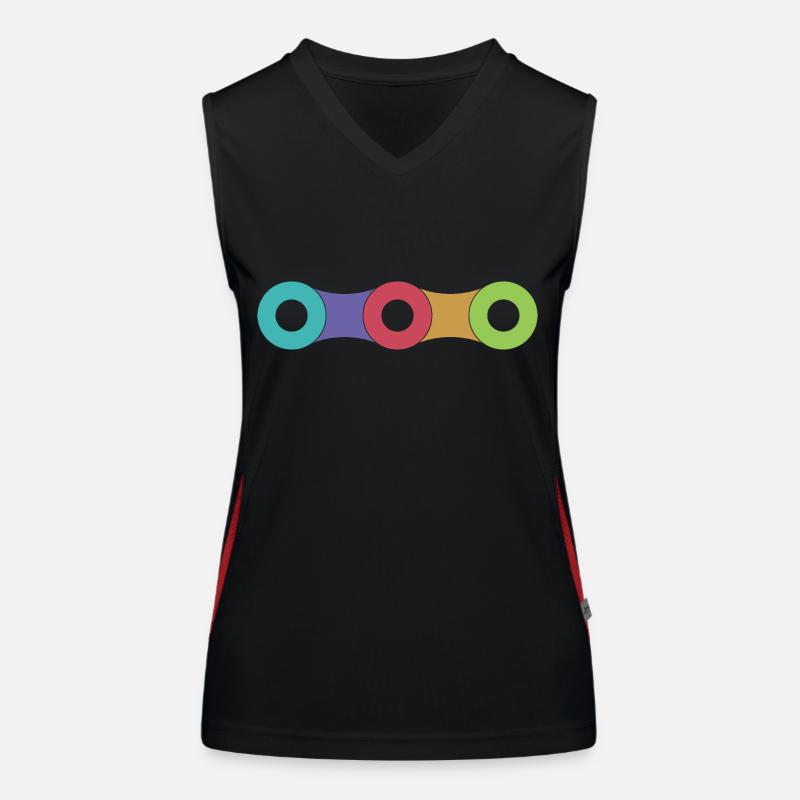 Bicycle chain Women's Functional Contrast Tank Top