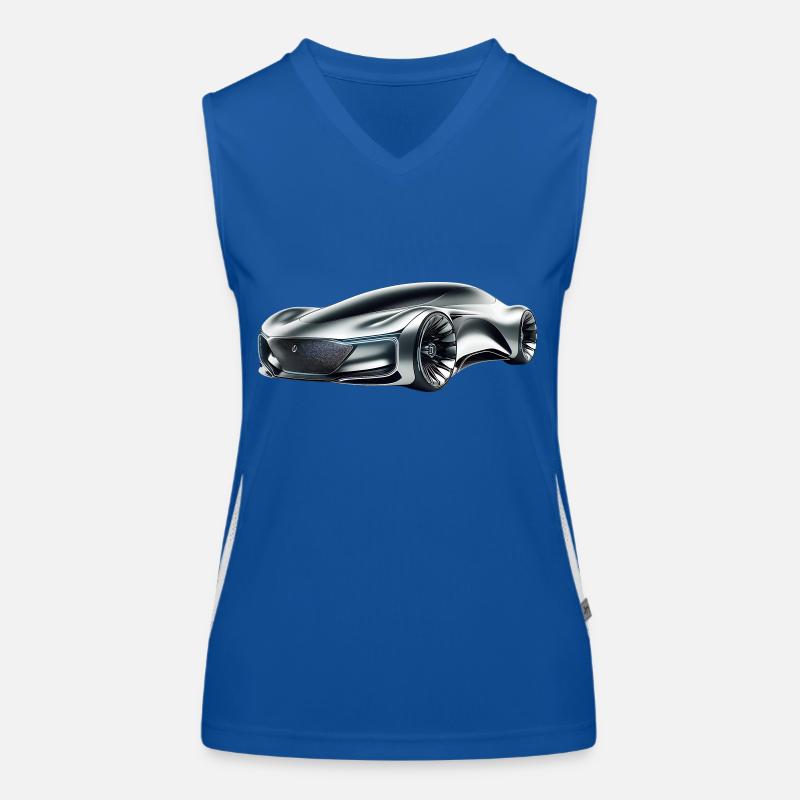 futuristisches Auto Funktionelles Kontrast-Tank Top für Frauen