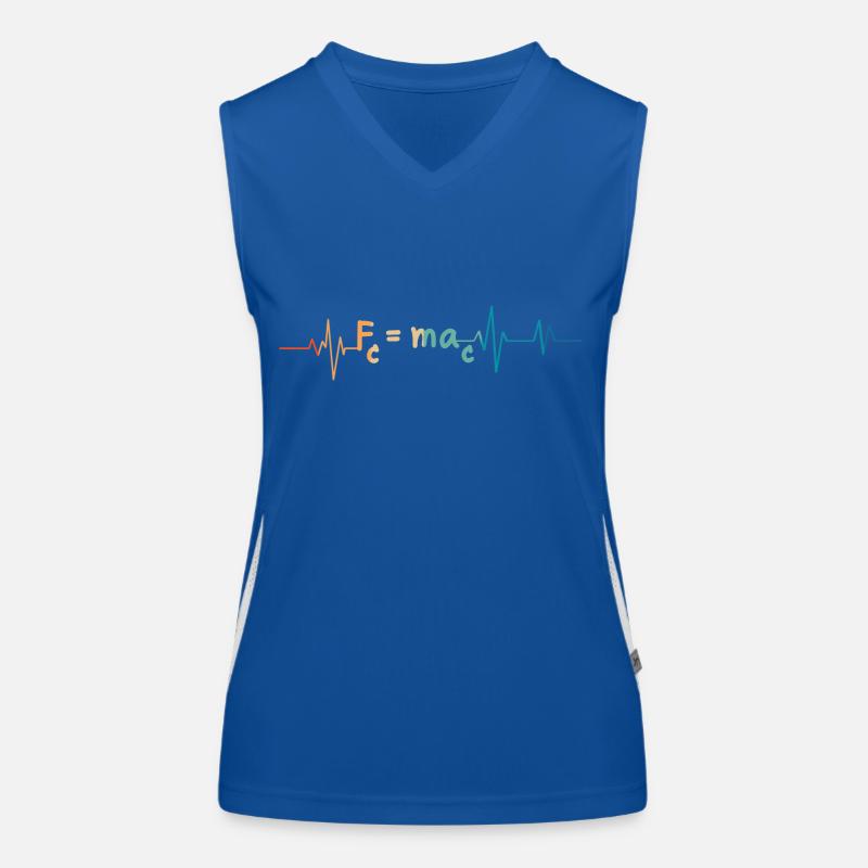 Battement de coeur rétro formule mathématique Débardeur respirant contrasté Femme