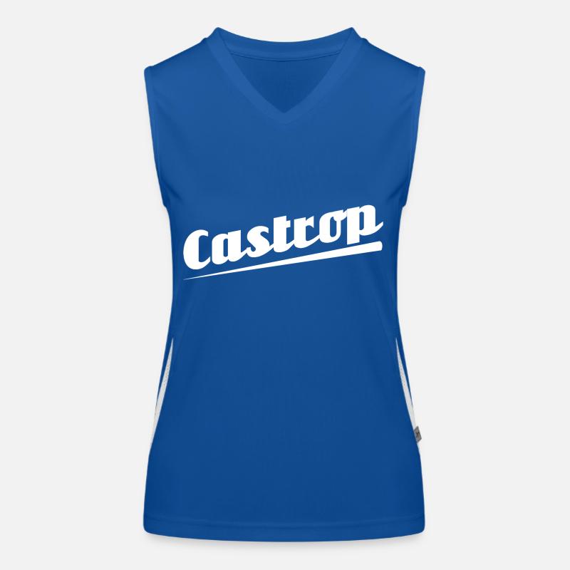 Castrop - Textdesign mit Stadtnamen Funktionelles Kontrast-Tank Top für Frauen
