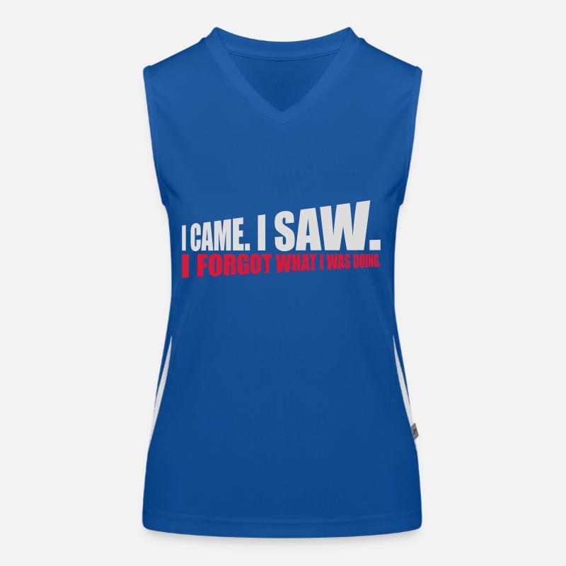 I came saw forget Women's Functional Contrast Tank Top