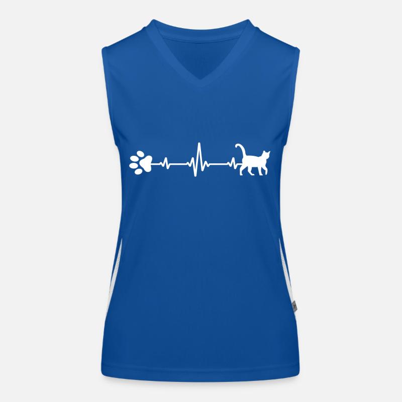Katze Katzenhaar Mietzekatze Katzenleben Samtpfote Funktionelles Kontrast-Tank Top für Frauen