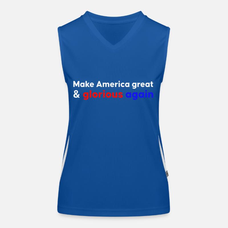 make America great and glorious again Women's Functional Contrast Tank Top