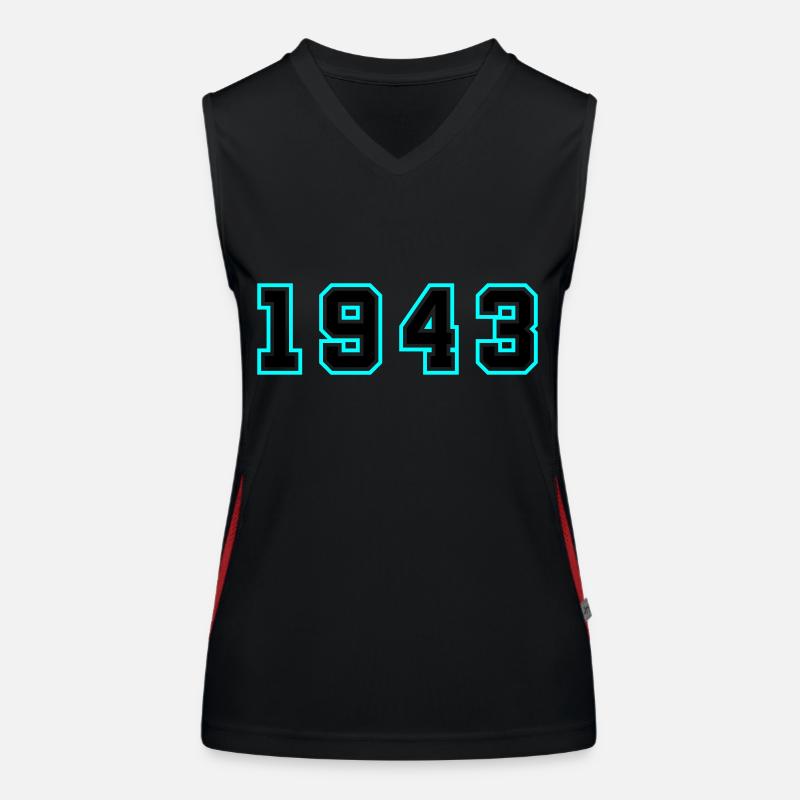 1943 Year Birthday Women's Functional Contrast Tank Top