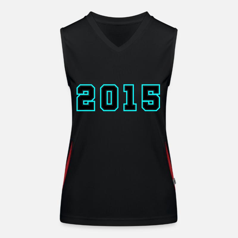 2015 Jahr Geburtstag Funktionelles Kontrast-Tank Top für Frauen