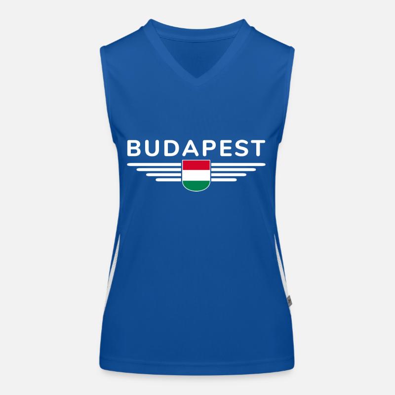 T-shirt Budapest pour les supporters hongrois Débardeur respirant contrasté Femme