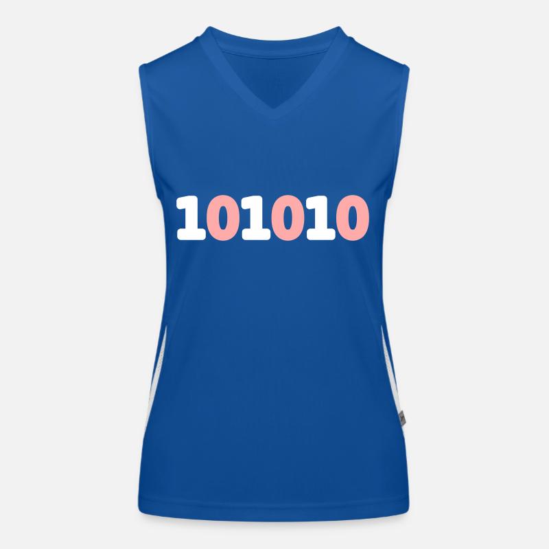42 binary binary code live sci-fi response vector Women's Functional Contrast Tank Top