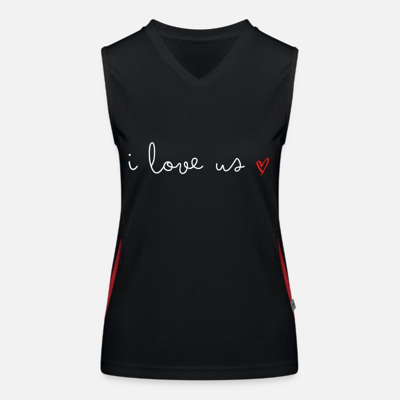 Ich liebe uns Funktionelles Kontrast-Tank Top für Frauen