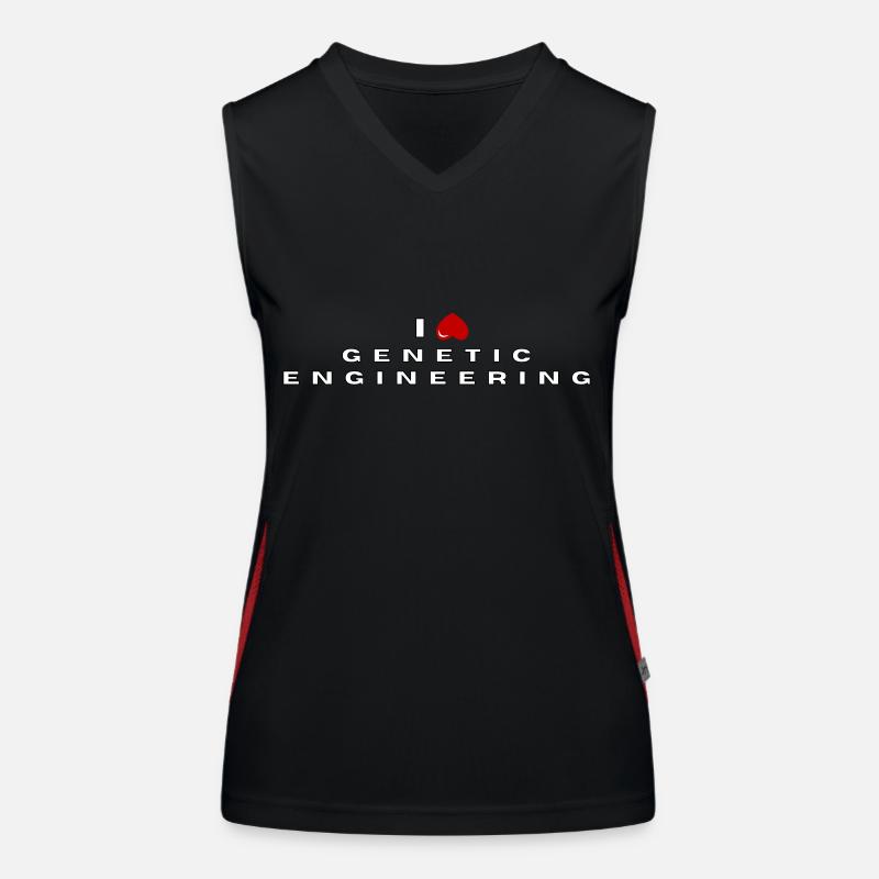 I hate Genetic engineering Women's Functional Contrast Tank Top