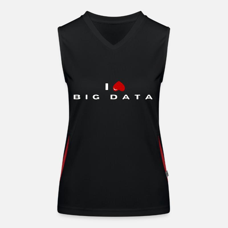 Ich hasse Big Data Funktionelles Kontrast-Tank Top für Frauen