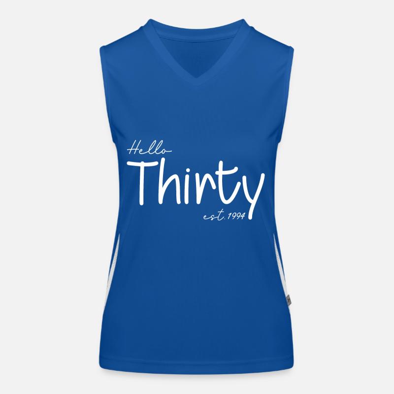 Hello Thirty est 1994 - Celebrate 30th Birthday Women's Functional Contrast Tank Top