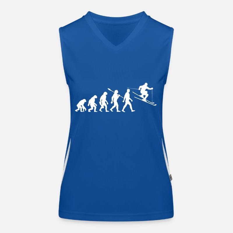 Evolution - Skifahren - Ski - Wintersport Funktionelles Kontrast-Tank Top für Frauen