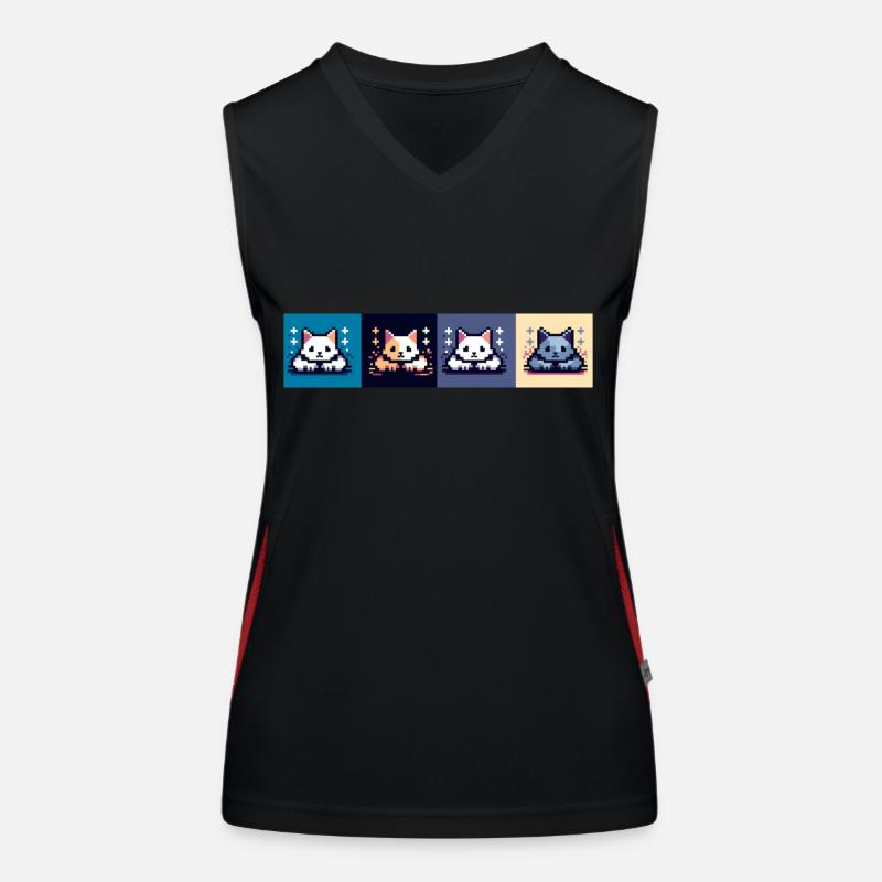 Cat attack Women's Functional Contrast Tank Top
