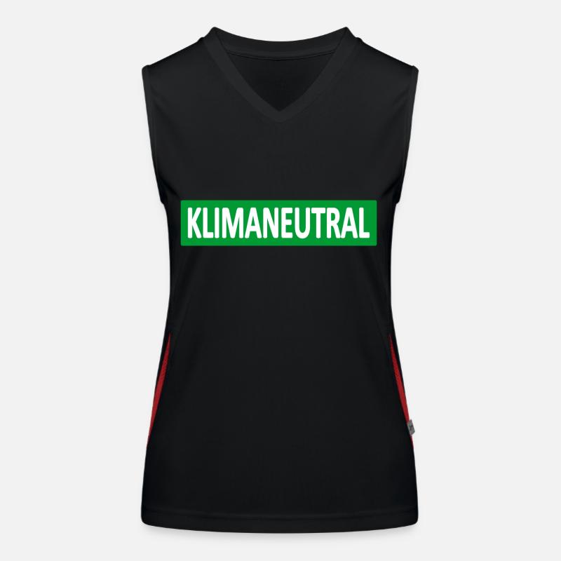 Klimaneutral-Klima-Statement Funktionelles Kontrast-Tank Top für Frauen