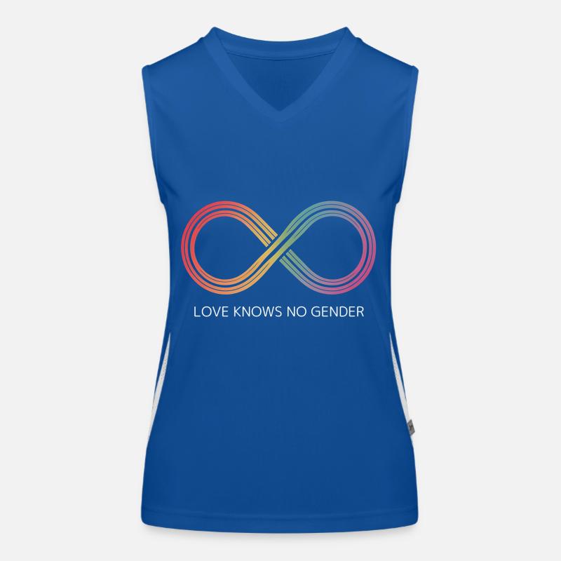 LGBTQ+ Pride Design - L’amour ne connaît pas de genre Débardeur respirant contrasté Femme