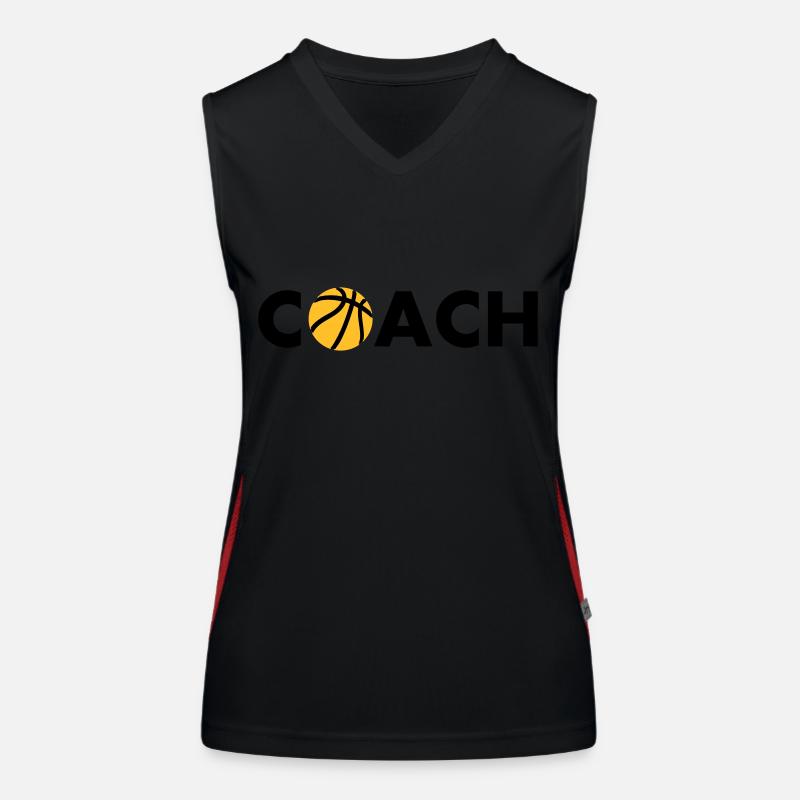 basketball Trainer Coach Funktionelles Kontrast-Tank Top für Frauen