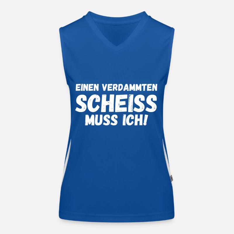 Einen Scheiß muss ich Funktionelles Kontrast-Tank Top für Frauen