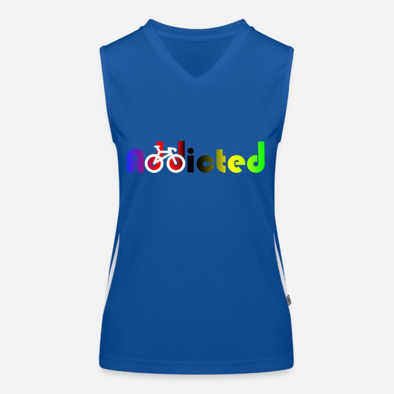 Addicted addicted world champion cyclist addicted Women's Functional Contrast Tank Top