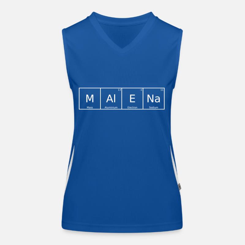 Malena Name Vorname Chemie Periodensystem Elemente Funktionelles Kontrast-Tank Top für Frauen