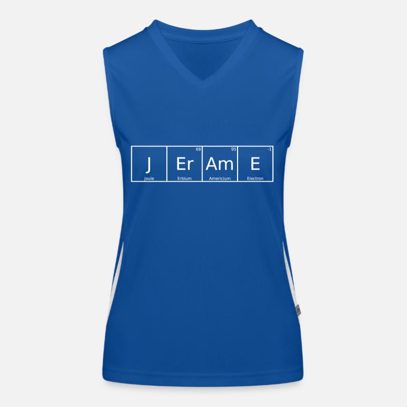 Jerame Surname First name Chemistry Periodic Table Elements Women's Functional Contrast Tank Top