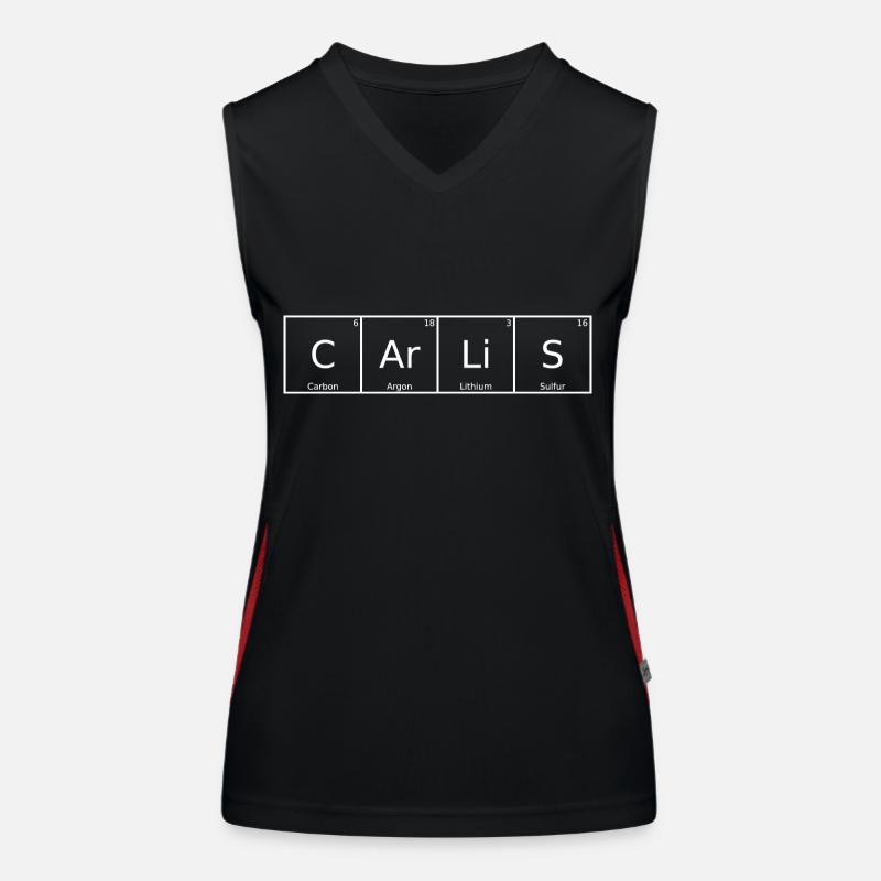Carlis Surname First name Chemistry Periodic Table Elements Women's Functional Contrast Tank Top