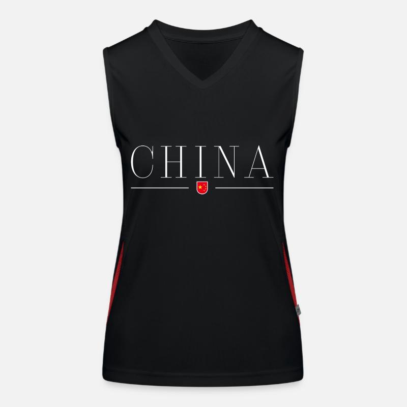 J’aime la Chine Débardeur respirant contrasté Femme