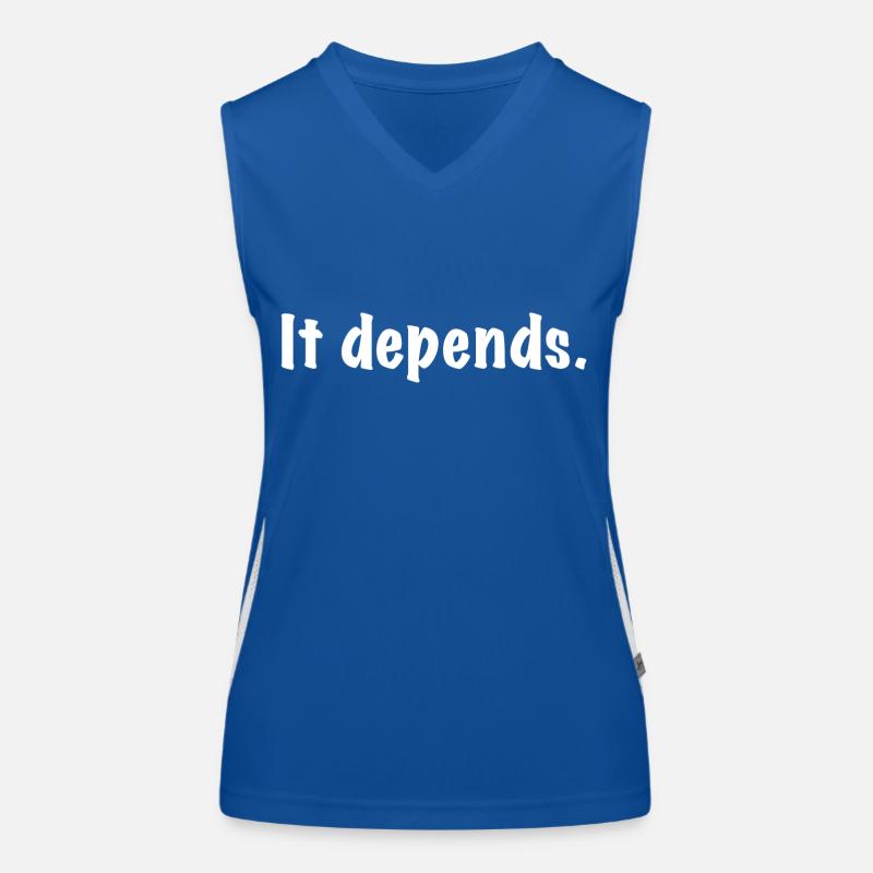 It Depends Funktionelles Kontrast-Tank Top für Frauen