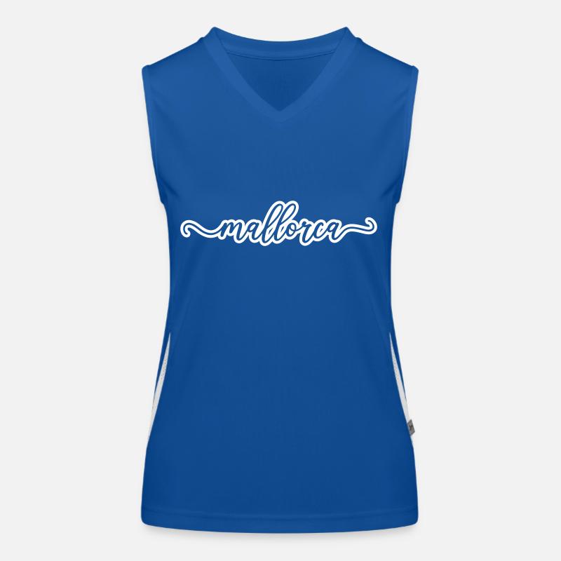 Mallorca Schriftzug Funktionelles Kontrast-Tank Top für Frauen