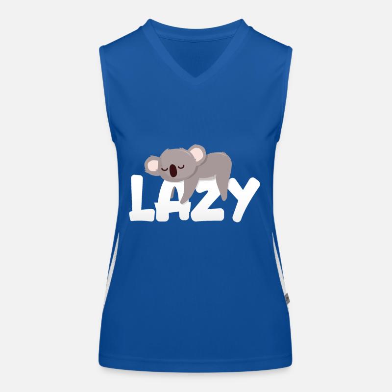 Fauler Koala Funktionelles Kontrast-Tank Top für Frauen