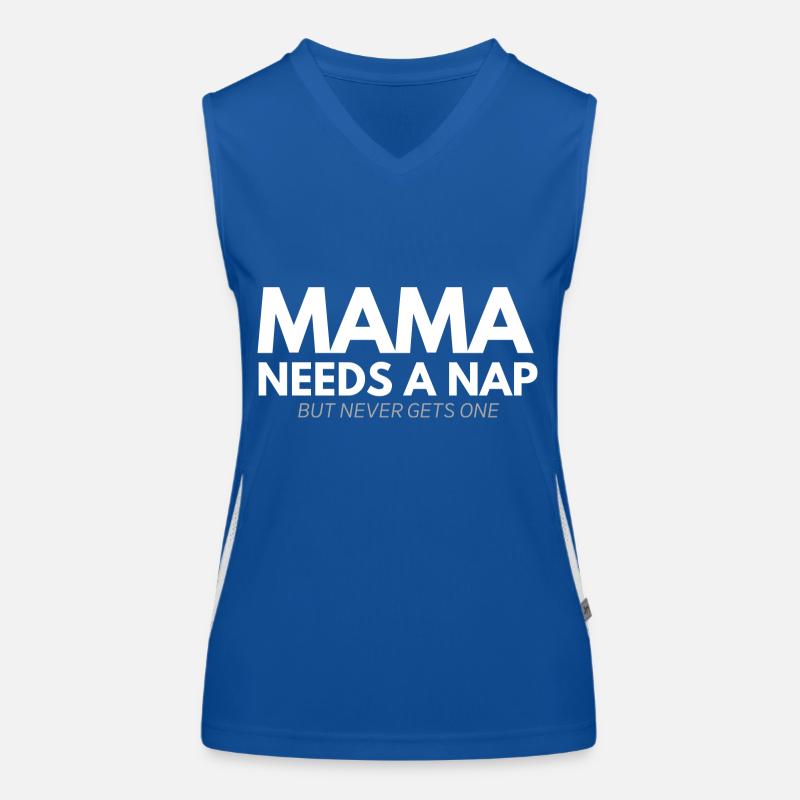 Mama Needs a nap Women's Functional Contrast Tank Top