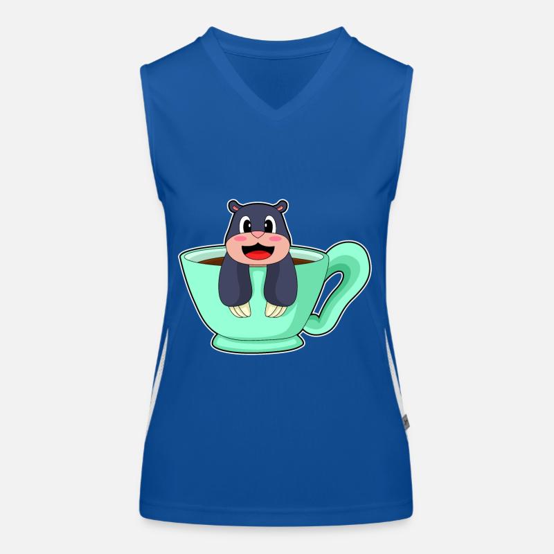 Maulwurf Kaffee Funktionelles Kontrast-Tank Top für Frauen