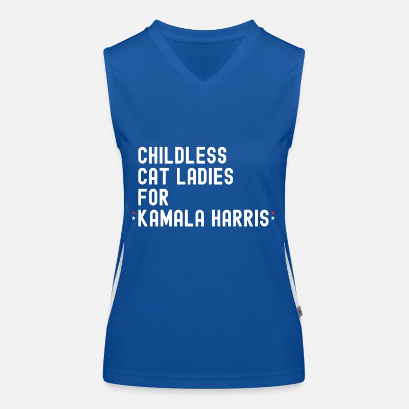 Dames chat sans enfant pour Kamala Harris 2024 - Débardeur respirant contrasté Femme