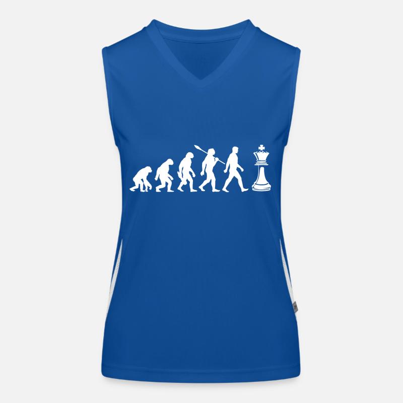Evolution - Échecs - Joueurs d’échecs Débardeur respirant contrasté Femme