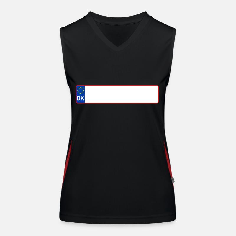 plaque d'immatriculation DK Débardeur respirant contrasté Femme