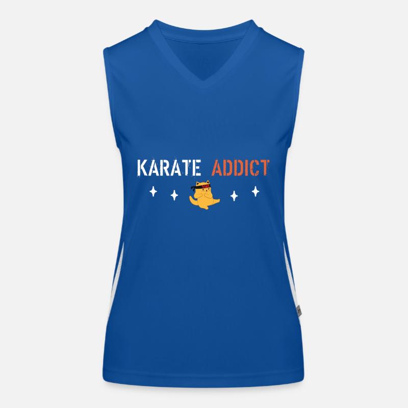 Karate-Süchtiger Funktionelles Kontrast-Tank Top für Frauen