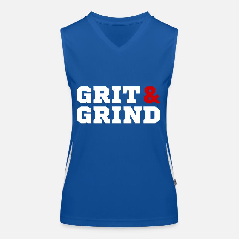 Grit and Grind (white/red) Funktionelles Kontrast-Tank Top für Frauen