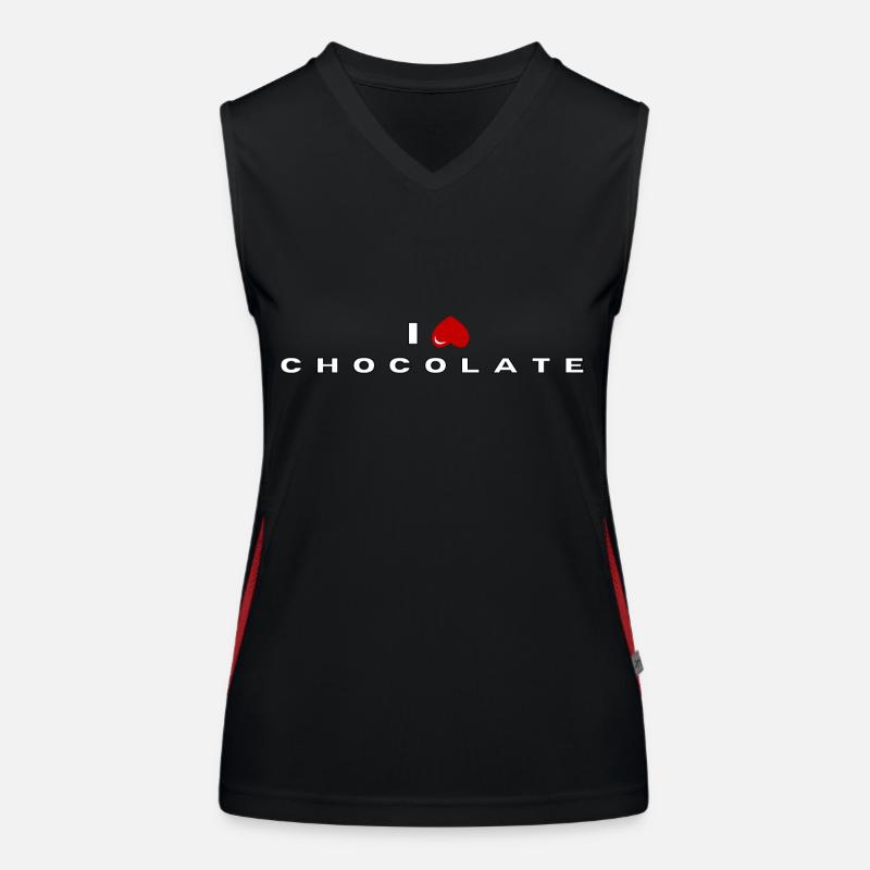 Ich hasse Schokolade Funktionelles Kontrast-Tank Top für Frauen