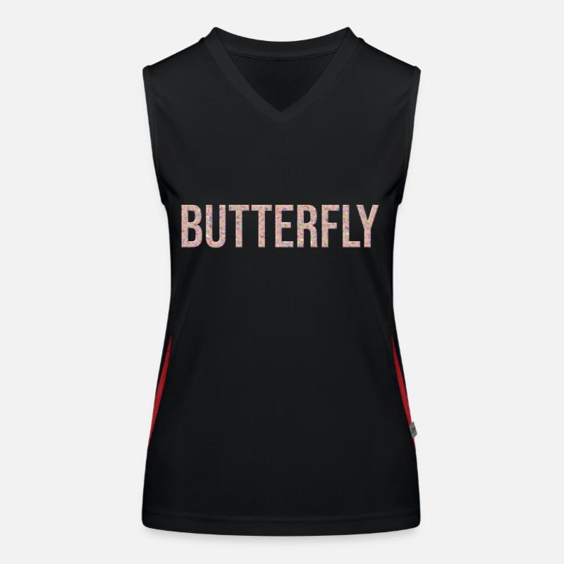Butterfly Schmetterling 3D Marmor Textur Funktionelles Kontrast-Tank Top für Frauen