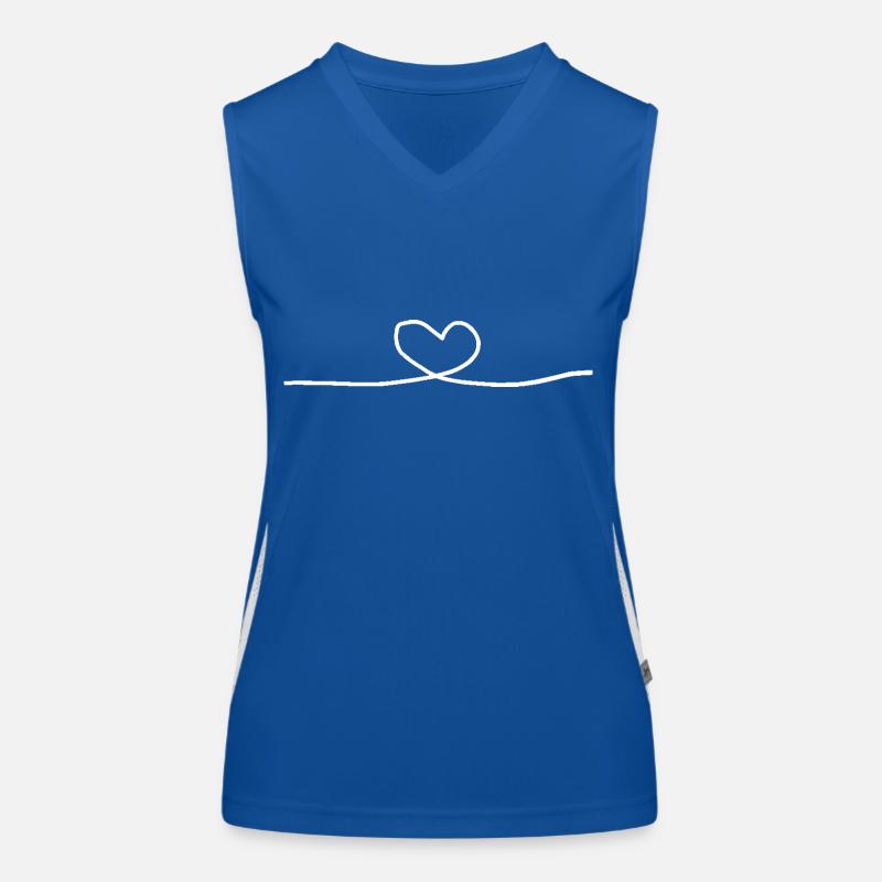 Gezeichnetes Herz Valentinstag Geschenk Funktionelles Kontrast-Tank Top für Frauen